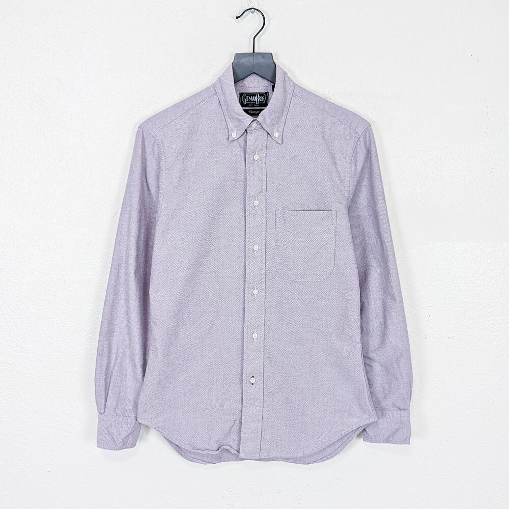 GITMAN BROS Vintage Men's Button Down Shirt Oxford Cotton Lavender sz Small